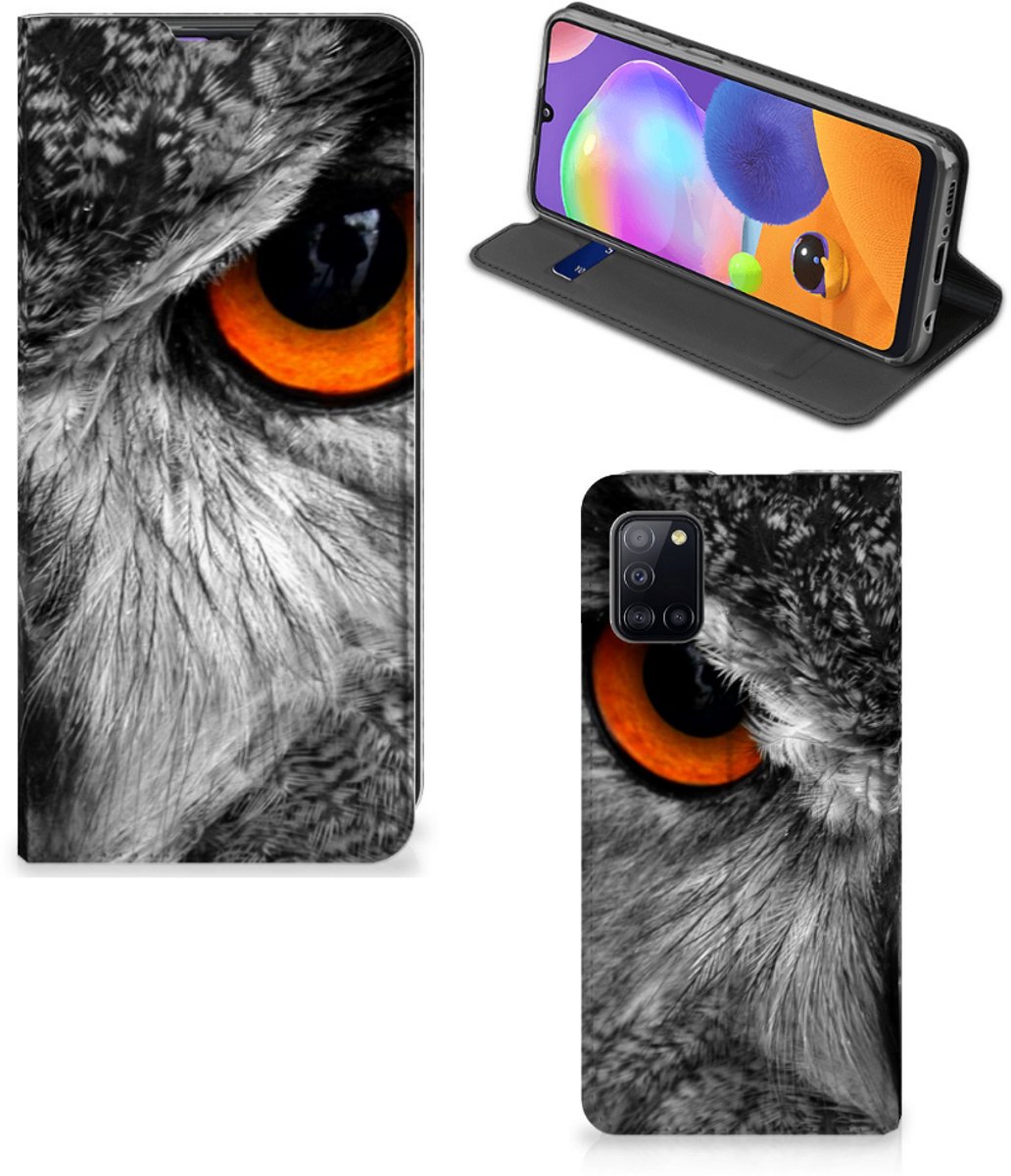 Standcase Hoesje voor Samsung Galaxy A31 Hoesje maken Uil