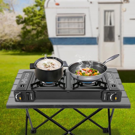 Crestone 2 pits Kooktoestel op Gas - Gas Stove - Camping Kooktoestel - Gaspit - Gasfornuis - Noodpakket - Gasstel - Cooker van CRESTONE — afbeelding 5
