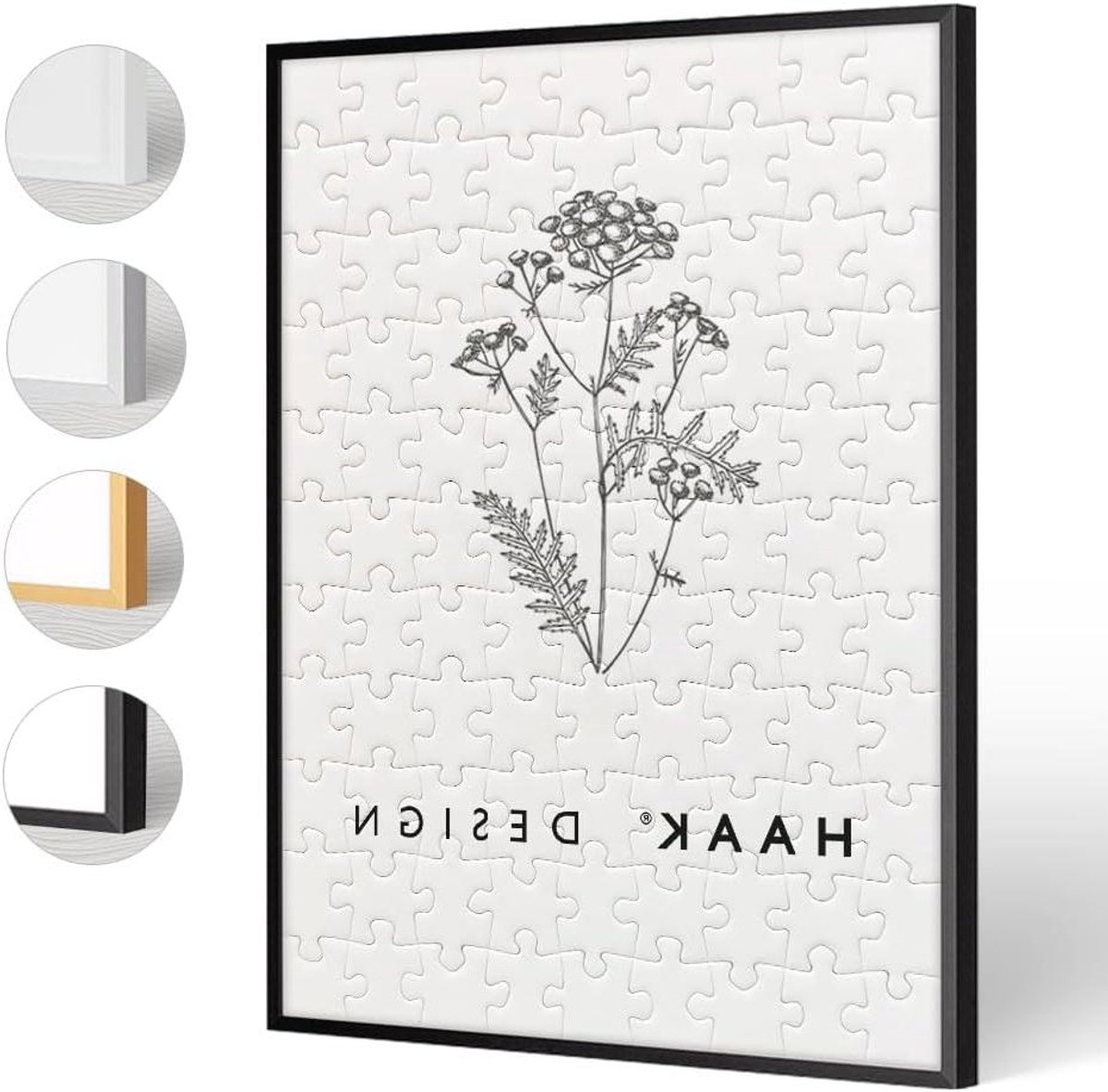 Puzzellijst Alena - Fotolijst Aluminium - Puzzels Inlijsten - Made in Germany - 375 x 98 cm - Zwart Mat