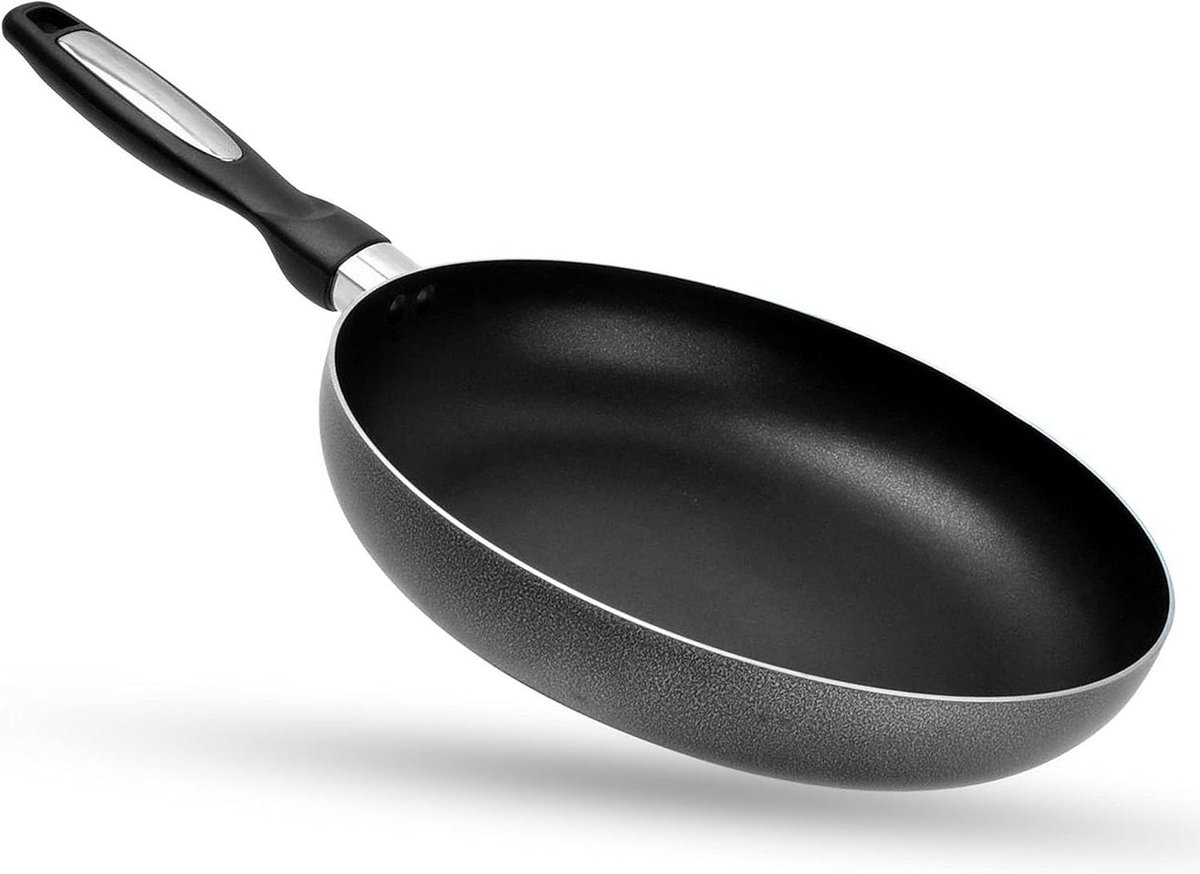 Koekenpan Aluminium - Koekenpan Koekenpan - Koken en Bakken - PFOA-vrij - 25 cm - Grijs