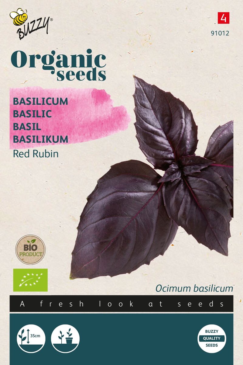 Buzzy - Organic Basilicum Red Rubin (BIO)