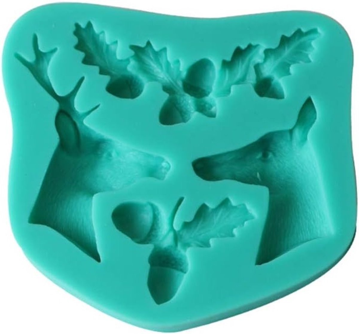 Kerst rendier hoofd siliconen cakevorm voor het maken van dennenappels, snoep en zeep - Perfect voor thuis en bakkerijen
