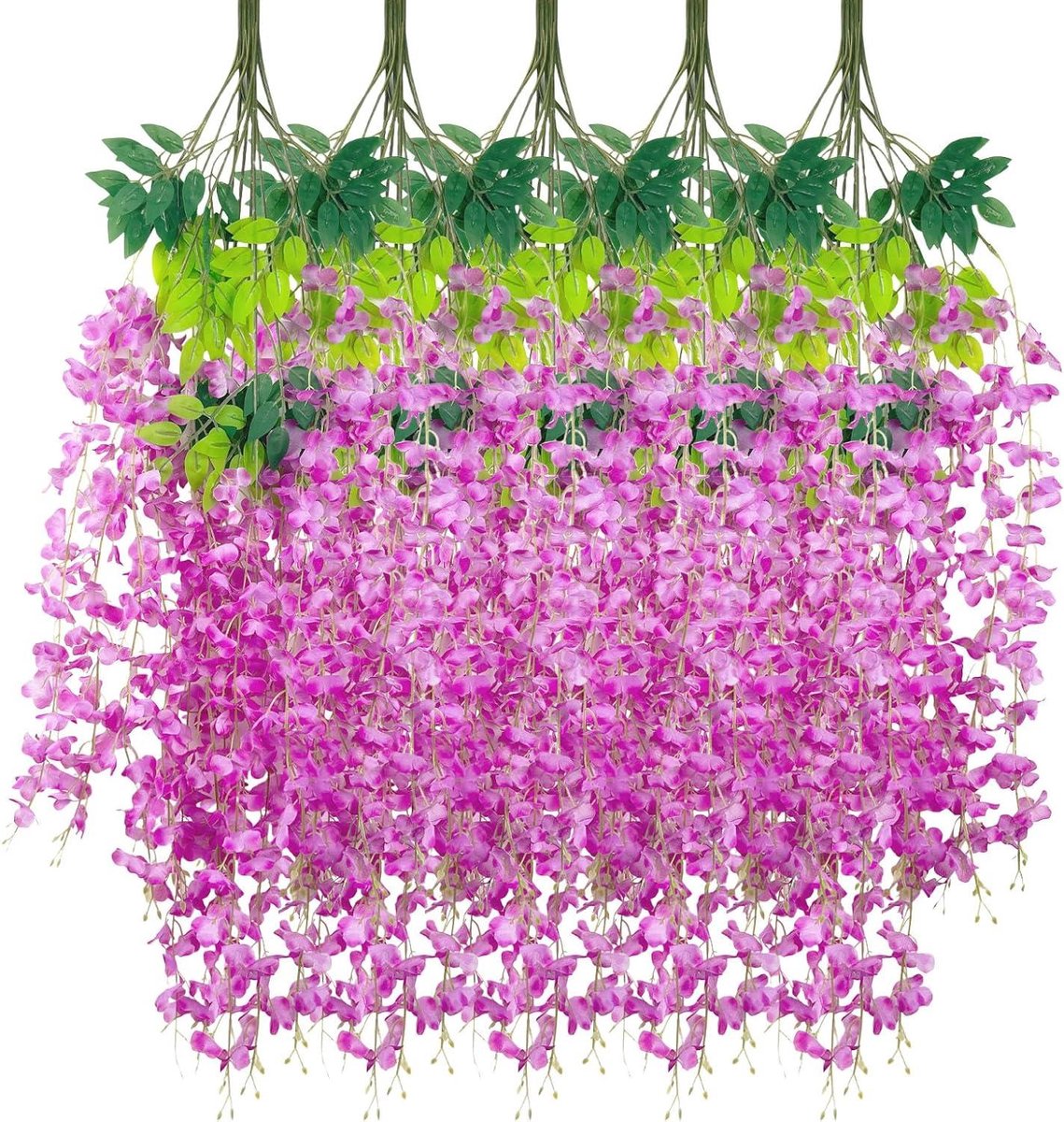 Nep Wisteria Slirngen - Kunstbloemen - Decoratie Binnen Buiten - Zijde Bloemblaadjes - 24 
