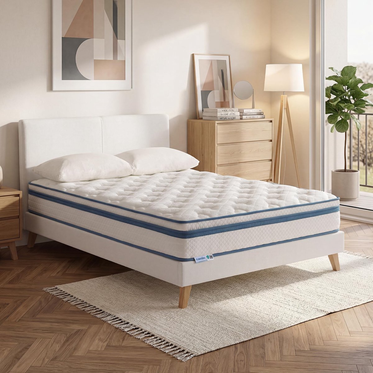 LITTLE TREE Pocketvering Matras - 140 x 190 x 25 cm - Traagschuim & Lyocell Oppervlak Matras - H3 Medium Firm — afbeelding 4