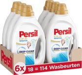Persil Vloeibaar Wasmiddel - Sensitive Gel - Witte & Gekleurde Was - Allergie-Vriendelijk - Hypoallergene Parfum - Voordeelverpakking - 6x 18 = 108 Wasbeurten