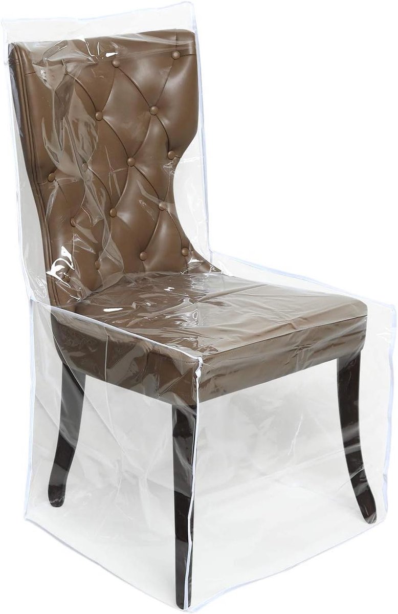 Stoelhoezen Eetkamerstoel - Beschermhoezen Stoel - Stoelen Beschermen - Slijtvast PVC Materiaal - 2 stuks - Transparant