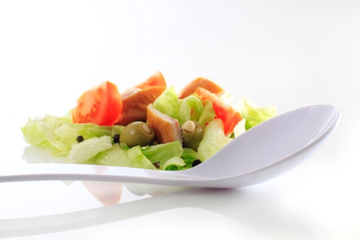 Saladelepel - Opscheplepel - Buffet Serveren - Temperatuurbestendig - 335 mm - Wit