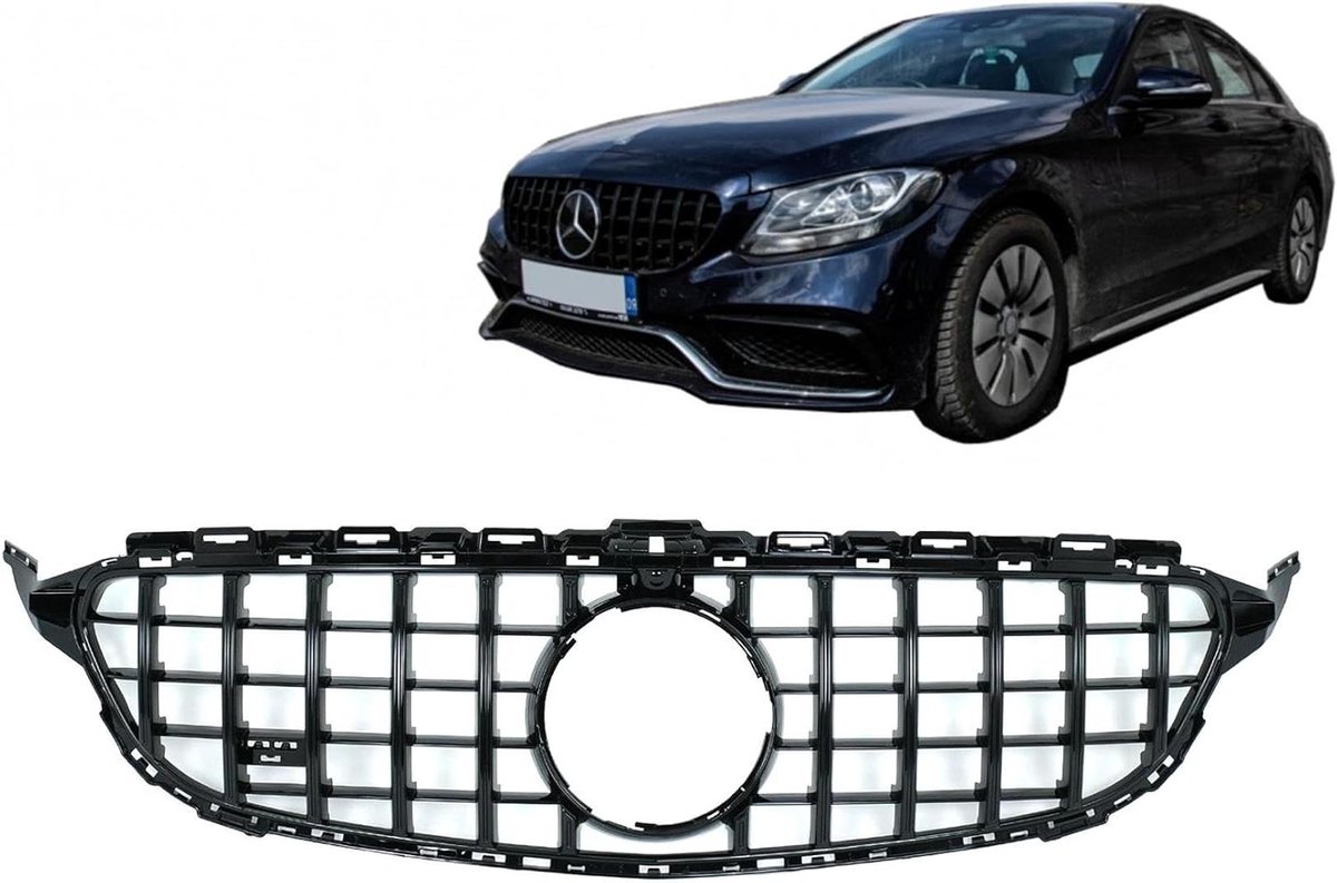 Grille - Voorgrille Radiatorgrille - Autostyling - Panamericana GT-R AMG Design - Zonder Camera - Zwart