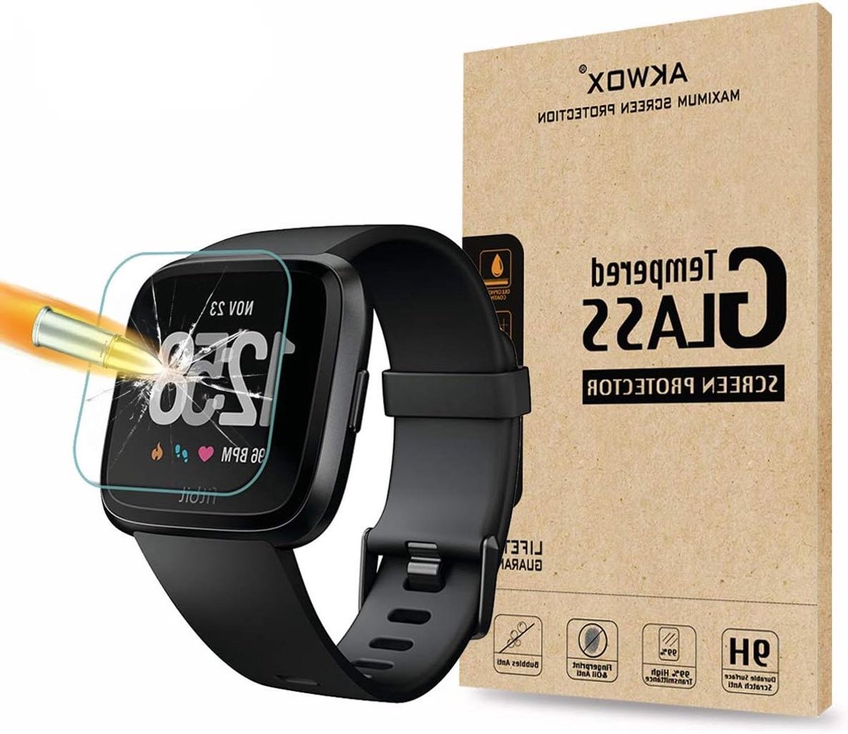 Screenprotector Set - Glasfolie - Horloge Beschermen - 9H Krasbestendig - 4 Stuks - Transparant