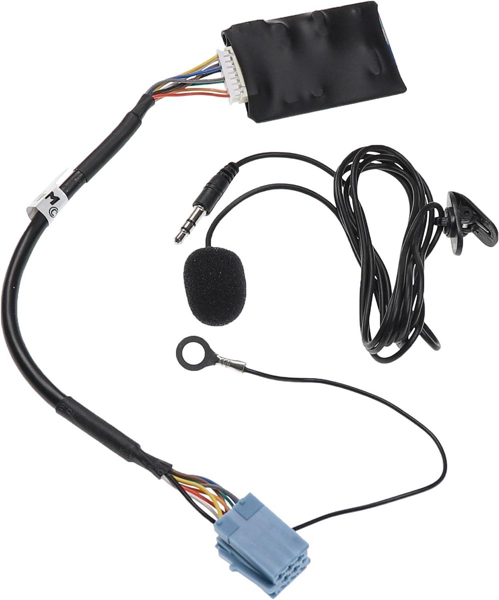 Bluetooth Adapter Auto - Muziek Ontvanger - Draadloos Streamen - Met Microfoon - 8-polig - Zwart