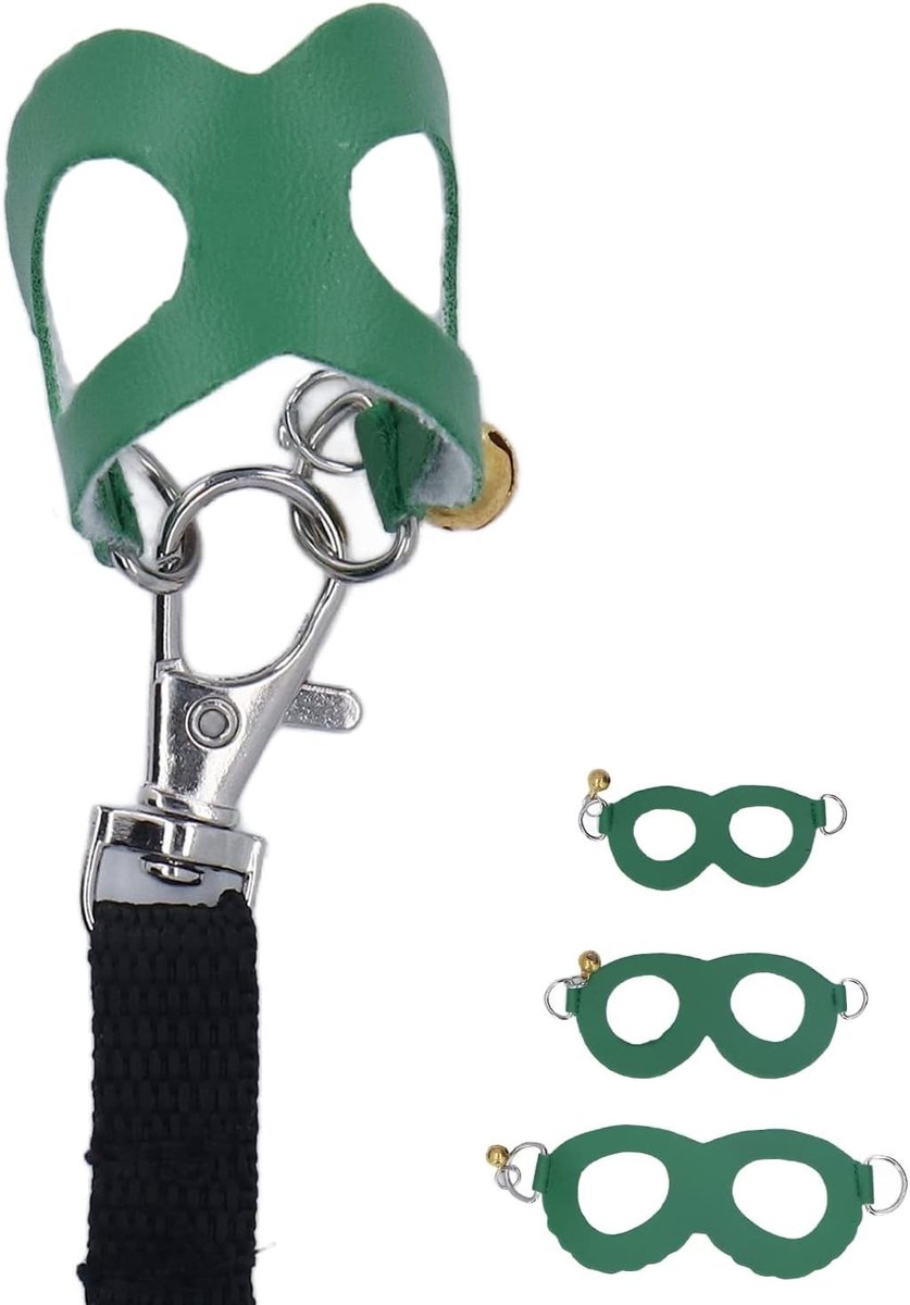 Harnas en Leash Set voor Kleine Dieren - Faux Leer Harnas Vesten met Nylonriem en Bel voor Hamsters, Cavia's en Fretten - Verkrijgbaar in 3 Maten