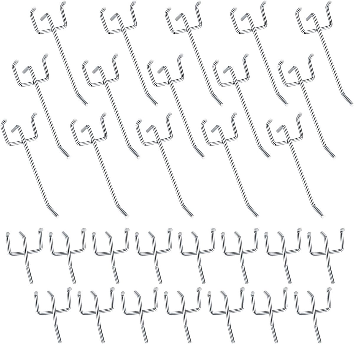 Hanging Hooks voor Gereedschap en Organisatie - 30 Stuks, Ideaal voor Garage en Werkplaats, 10cm/5cm