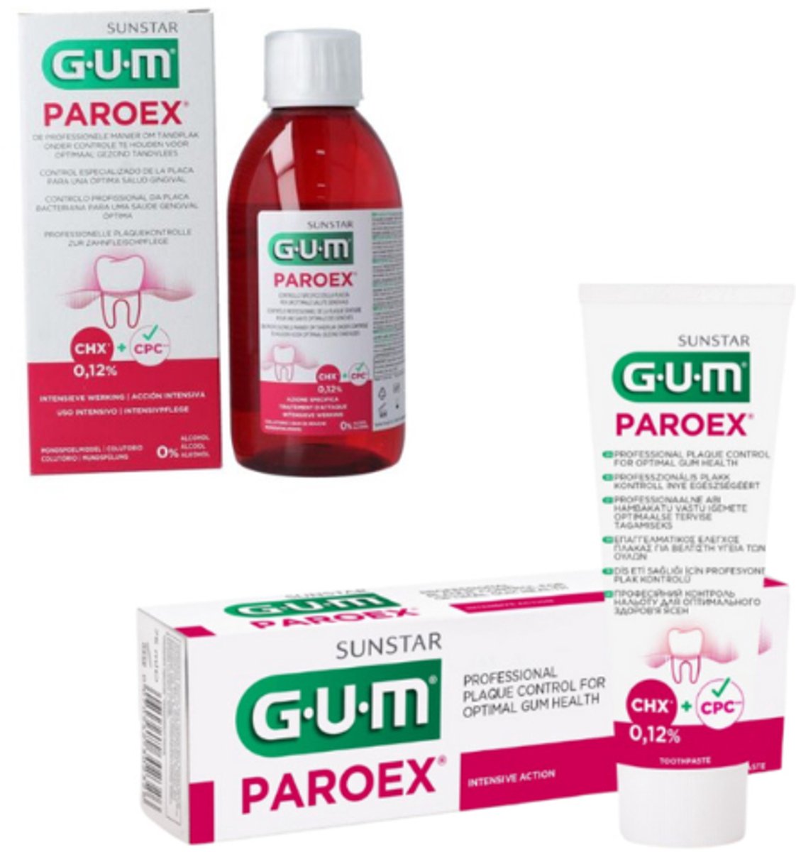 GUM Paroex 0.12% Chloorhexidine - Mondspoeling + Tandpasta