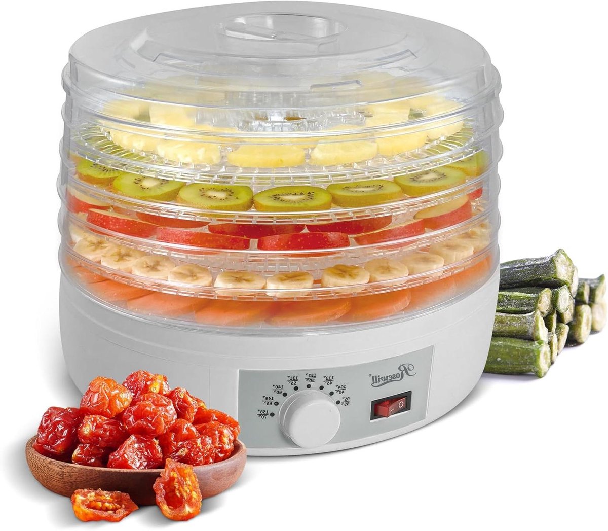 Voedsel Droger - Fruit Dryer - Voedsel Preserveren - BPA-vrij Materiaal - 5 Lades - Wit