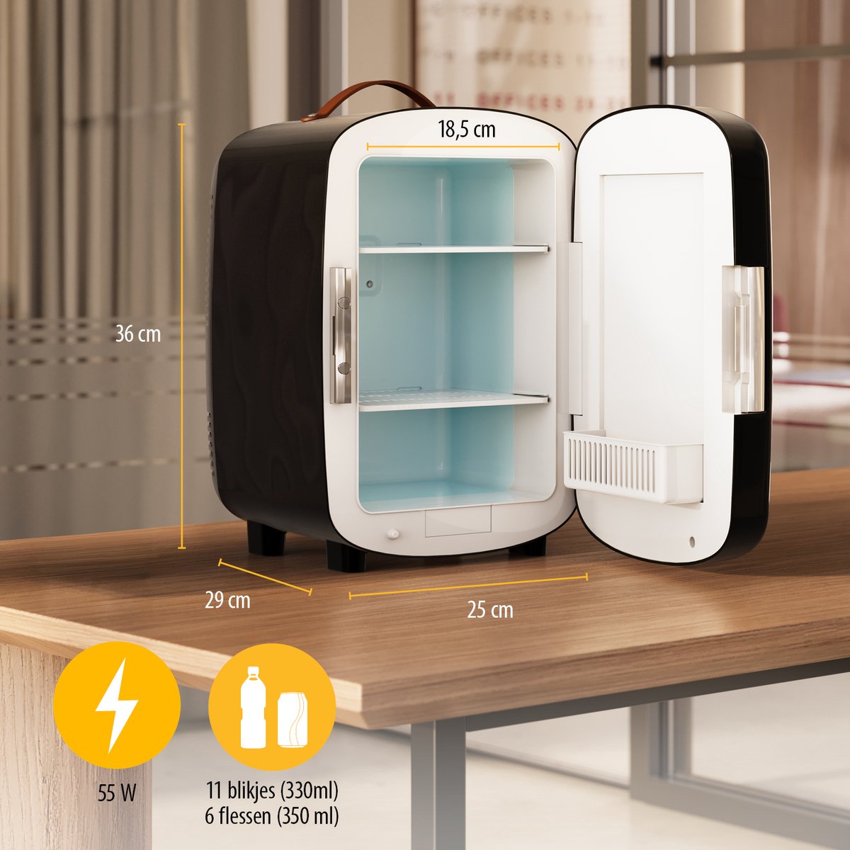 Tristar KB-7610 - Mini Koelkast - 10 L - Make-up Skin Care Koelkast - Gaming Koelkast - Camping Koelkast - 12/230V — afbeelding 3