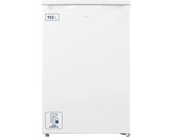 Inventum KV550 tafelmodel koelkast energiezuinig - 113 liter - Met vriesvak - 55 cm breed - Superkoelen - Led-verlichting - Energielabel D - Vrijstaand - Wit