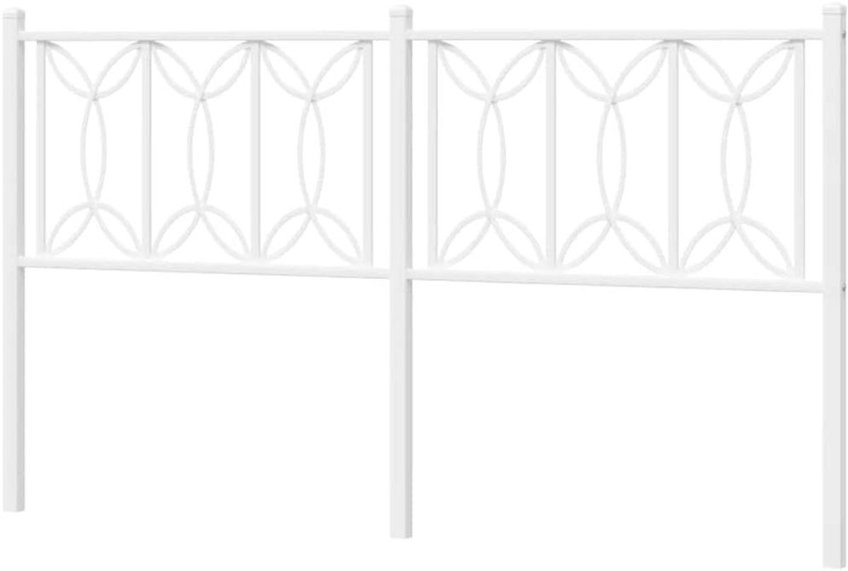 Hoofdbord Bed - Achterwand Slaapkamer - Bed Compleet Maken - Stalen Constructie - 160 cm Breed - Wit
