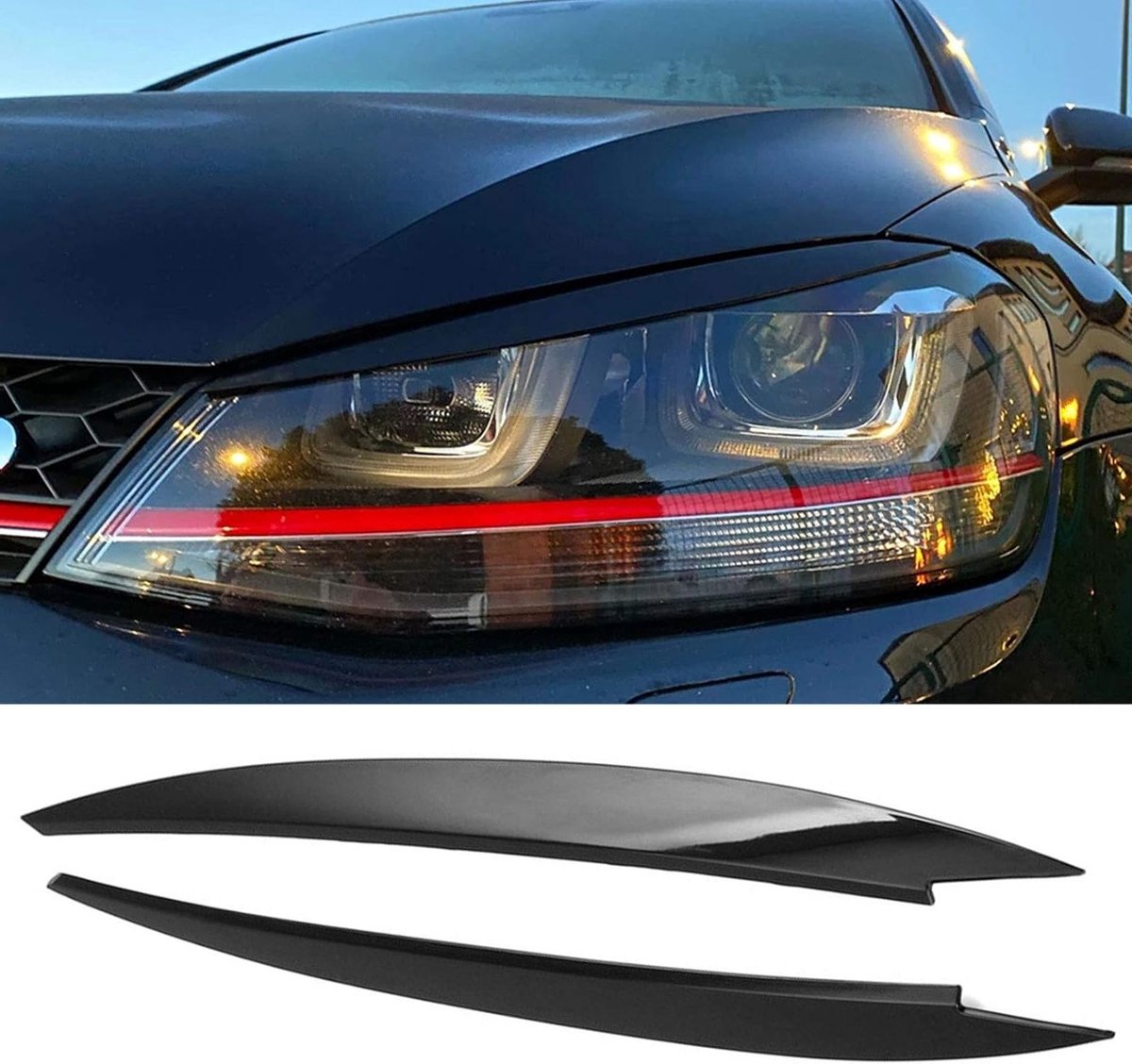 Zwarte koplamp spoilers voor verbeterde aerodynamica en sportieve uitstraling van voertuigen