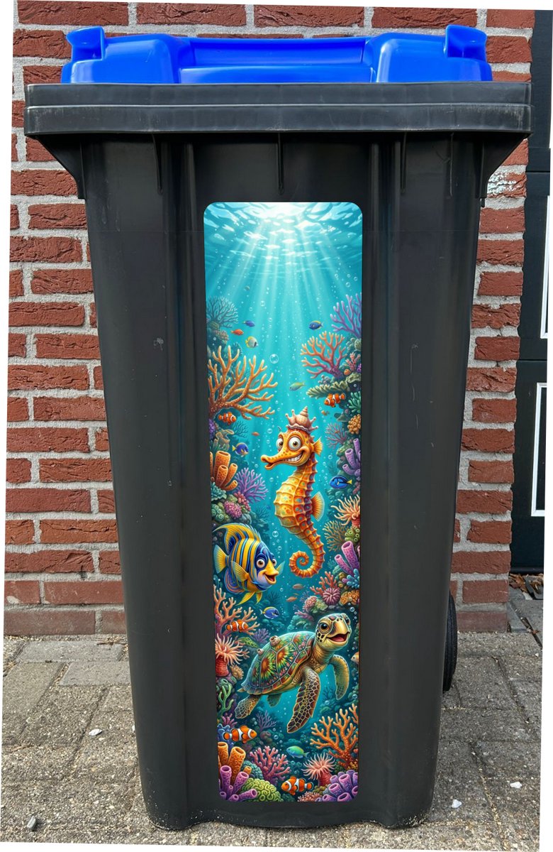 Klikosticker zeepaardje 20x80 cm. (zie ook de andere designs)