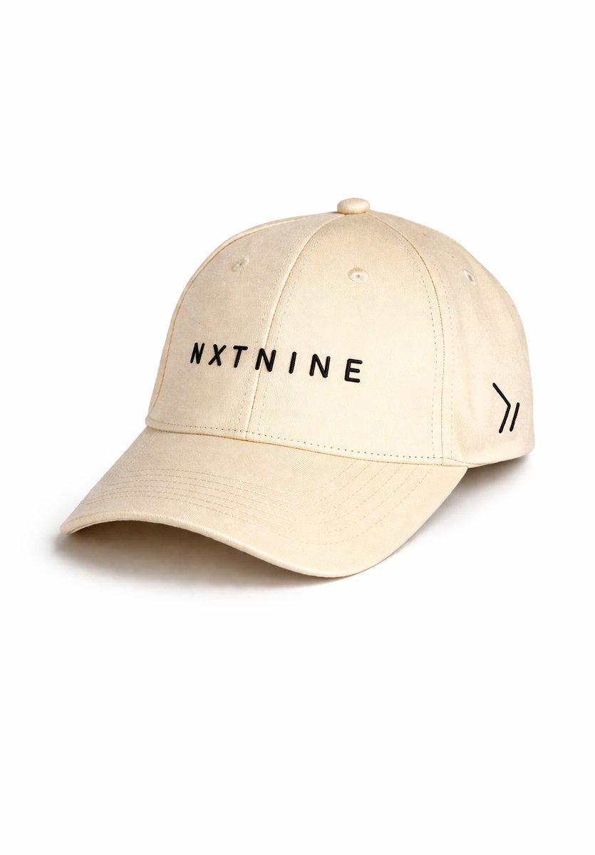 NXT NINE sport pet BEIGE ZWART - Fitness cap - Training cap - Sport cap - Unisex