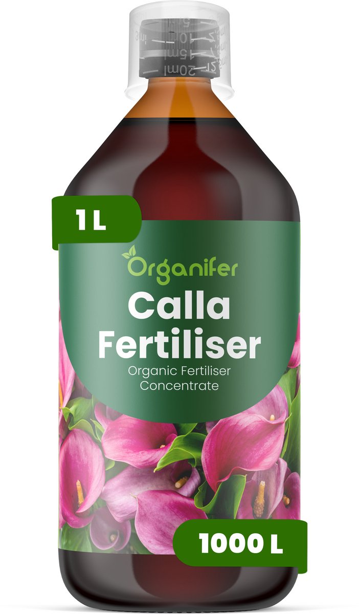 Vloeibare Meststof Voor Calla 1 L Voor 1000 L - Npk 3-4-3 - Krachtige Groei - Elegante Bloemstelen - Wortelstokontwikkeling - Grotere Bloemen - Langere Stelen - Verlengde Bloeiperiode - Plantvitaliteit - Organifer