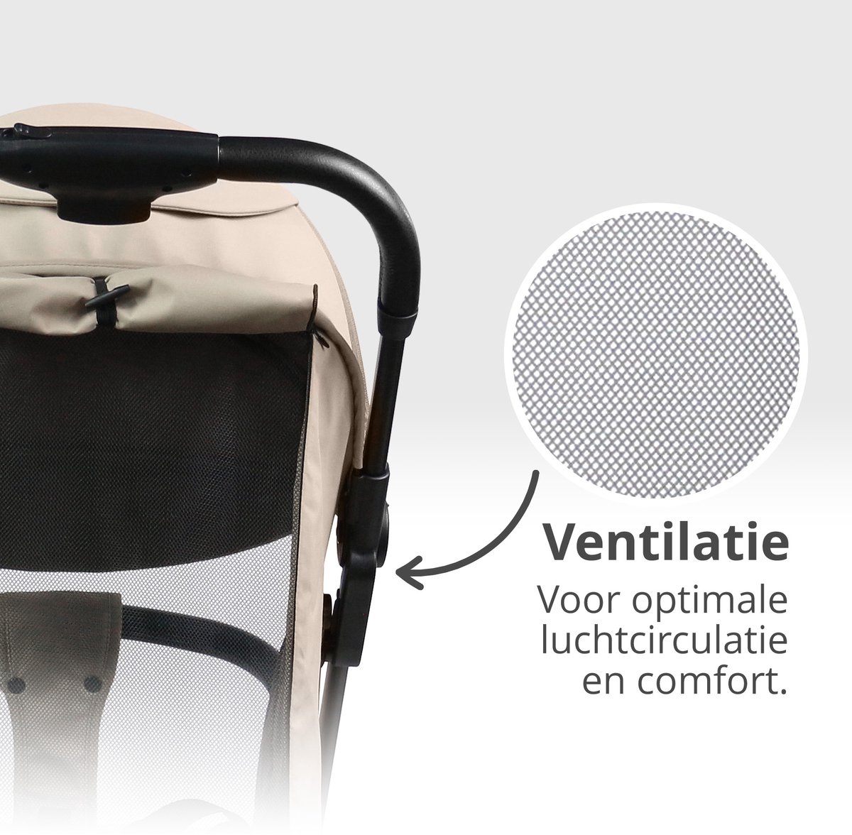 LUVION® Oslo Buggy - Plooibuggy lichtgewicht inklapbaar - Beige - Inclusief Travel Bag — cadeau in Cadeau-ideeën - foto 4