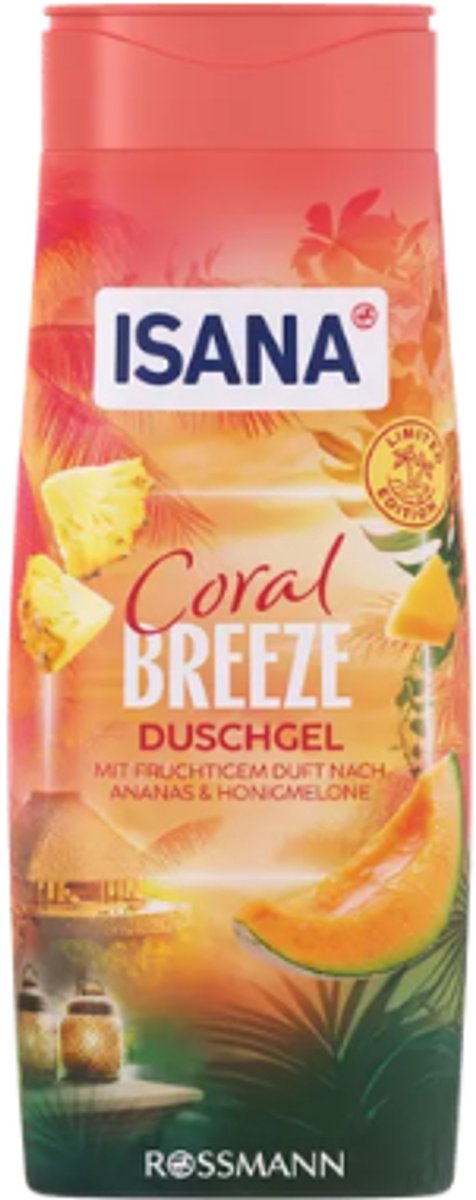 ISANA Douchegel Coral Breeze | 1x 300 ml - Ananas en Meloen - Showercream | Limited Edition 2026