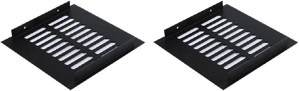 Ventilatierooster Aluminium - Luchtgaten Rooster - Ventilatie Kast - Corrosiebestendig Materiaal - 150mm x 150mm - Zwart