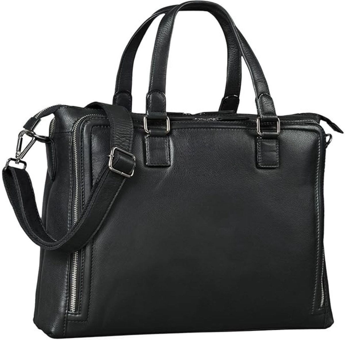 Leren Laptoptas - Laptoptas - Leren Tas - Luxe Leren Laptoptas - Werktas - Schoudertas - Business Tas - Leren Business Tas - 15 inch - Zwart - van Imperatoris