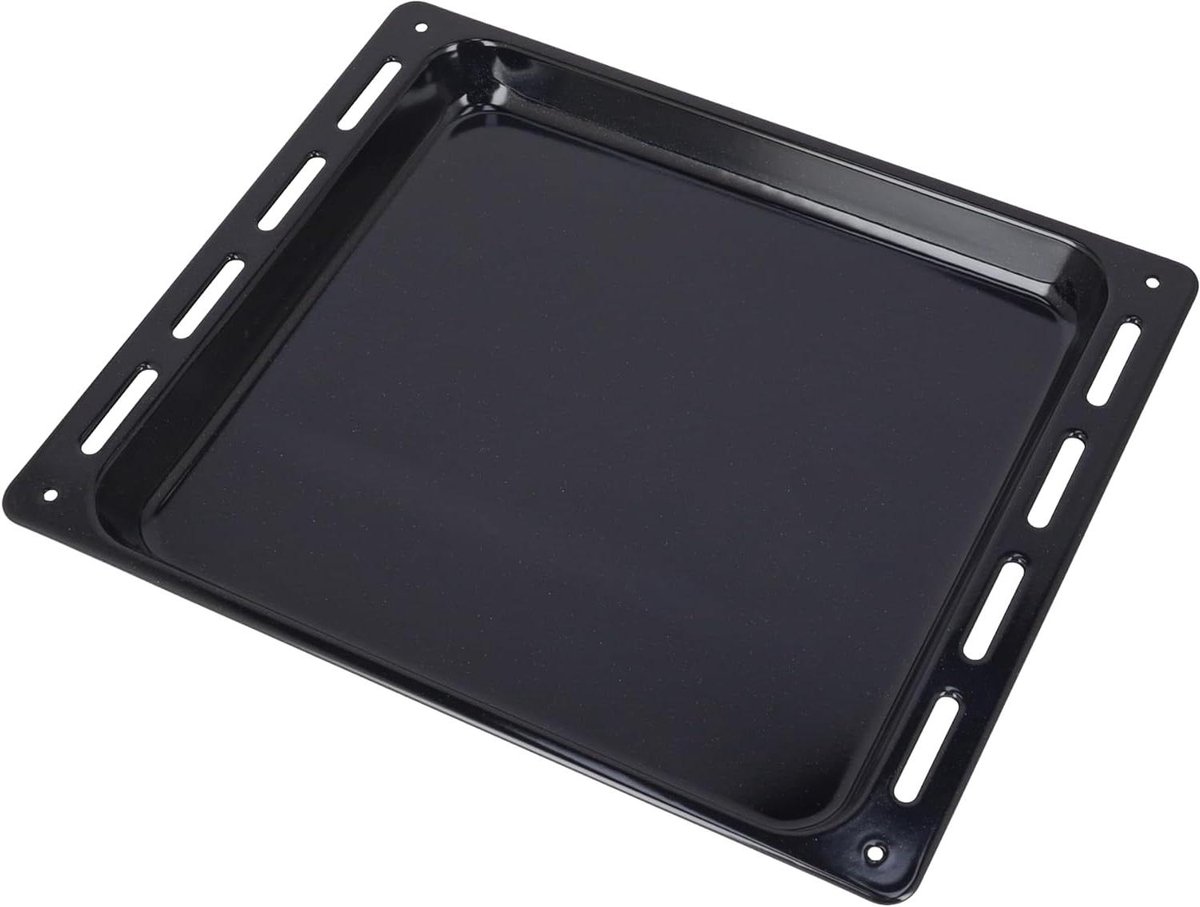 Oven Bakplaat Grill Pan Emaille Koken in Oven Gelijk aan onderdeelnummer 458 x 370 mm Zwart