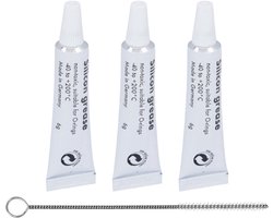 3x Siliconenvet - smeermiddel zetgroep - geschikt voor oa. espresso apparaat - koffiezetapparaat Saeco, Philips, Bosch, Siemens, Miele - 3x tube a 6 gram - Vergelijkbaar met origineel HD5061 - 421946017941 - Inclusief GREENVIDA cilinderborstelbel