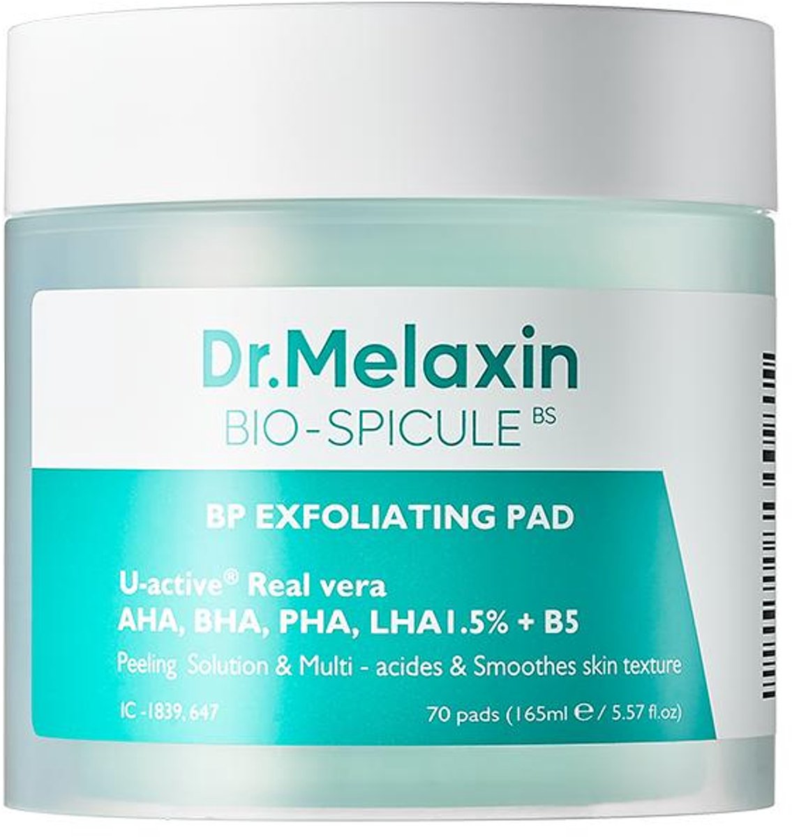 Dr. Melaxin BP Pore Exfoliating Pads – Gezichtspads – 165 ml – 70 Stuks – AHA BHA PHA LHA – Tegen Mee-eters & Grove Poriën