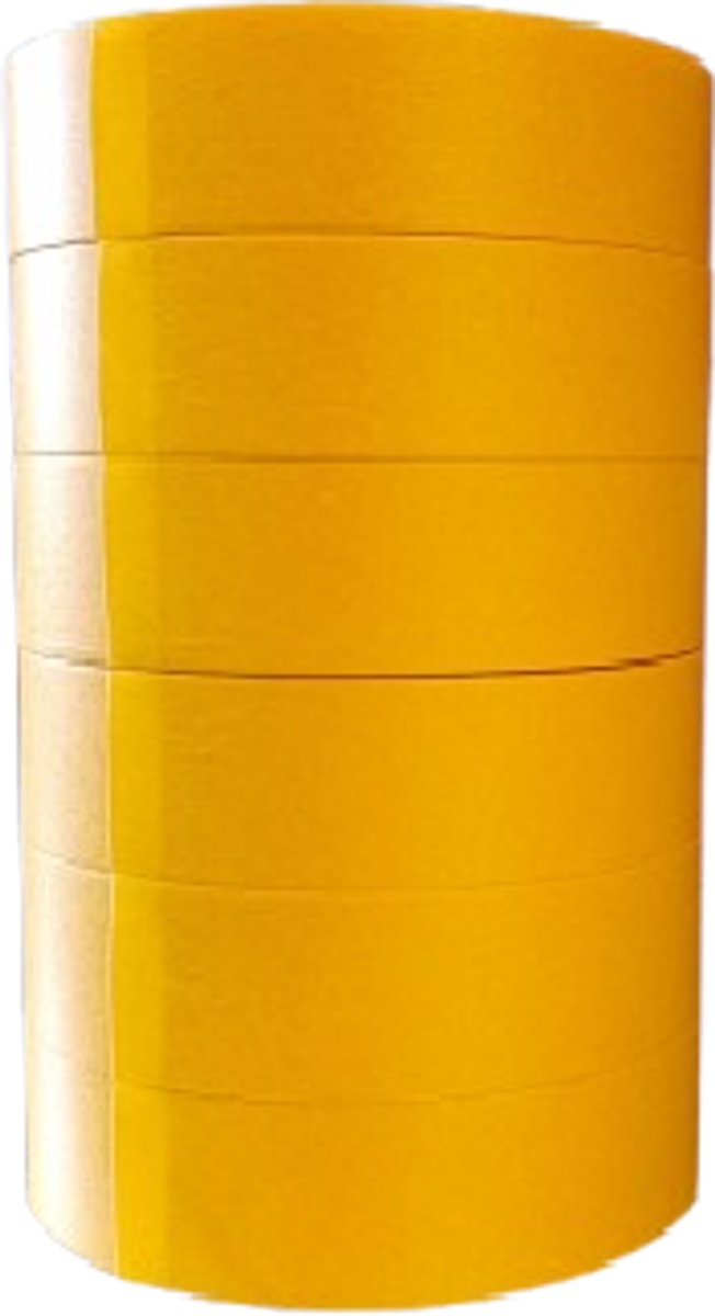 Fine Line Tape Geel washi Premium 25mm x 50m - (PITOR®) - 1 stuks - premium - washi - 90 dagen uv - schoonverwijderbaar - geen lijmresten - hoge kwaliteit - 4 seizoenen tape - alle weersomstandigheden - 25mm - 50m - geel - PITOR - jijbouwt B.V.