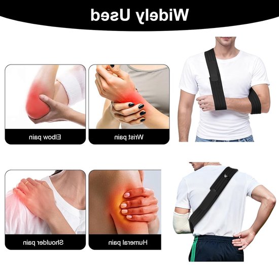 Universele Arm Sling voor Comfortabele Ondersteuning en Herstel van Schouderblessures van Merkloos — afbeelding 2