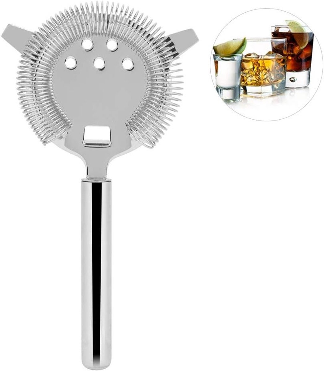 Cocktail Strainer van RVS - Barfilter voor Shaken en Mixen - Perfect voor Feestjes en Cocktails met een Luxe Afwerking