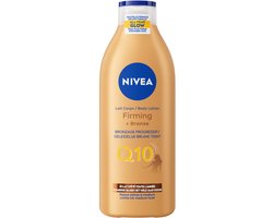 NIVEA Q10 Firming + Bronze Bodylotion Bruiner - Stevigere Huid en Natuurlijk Gebruinde Look - Hydraterende Lotion - Snelbruiner - Bruinen zonder Zon - Zelfbruiner Lichaam - 400 ml