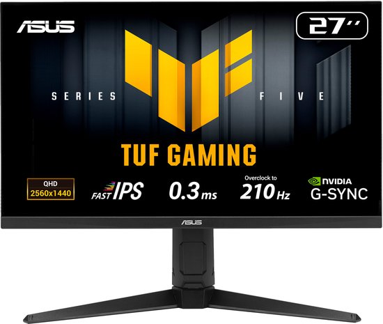 ASUS TUF Gaming VG27AQL5A - QHD Gaming Monitor - 210 Hz - FreeSync Premium - USB Hub - 27 inch