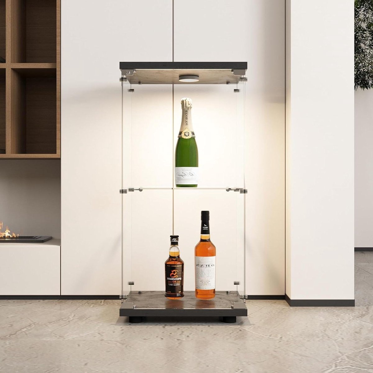 Vitrinekast met Glas - Vitrinekasten Woonkamer - (LxWxH) - robuust design