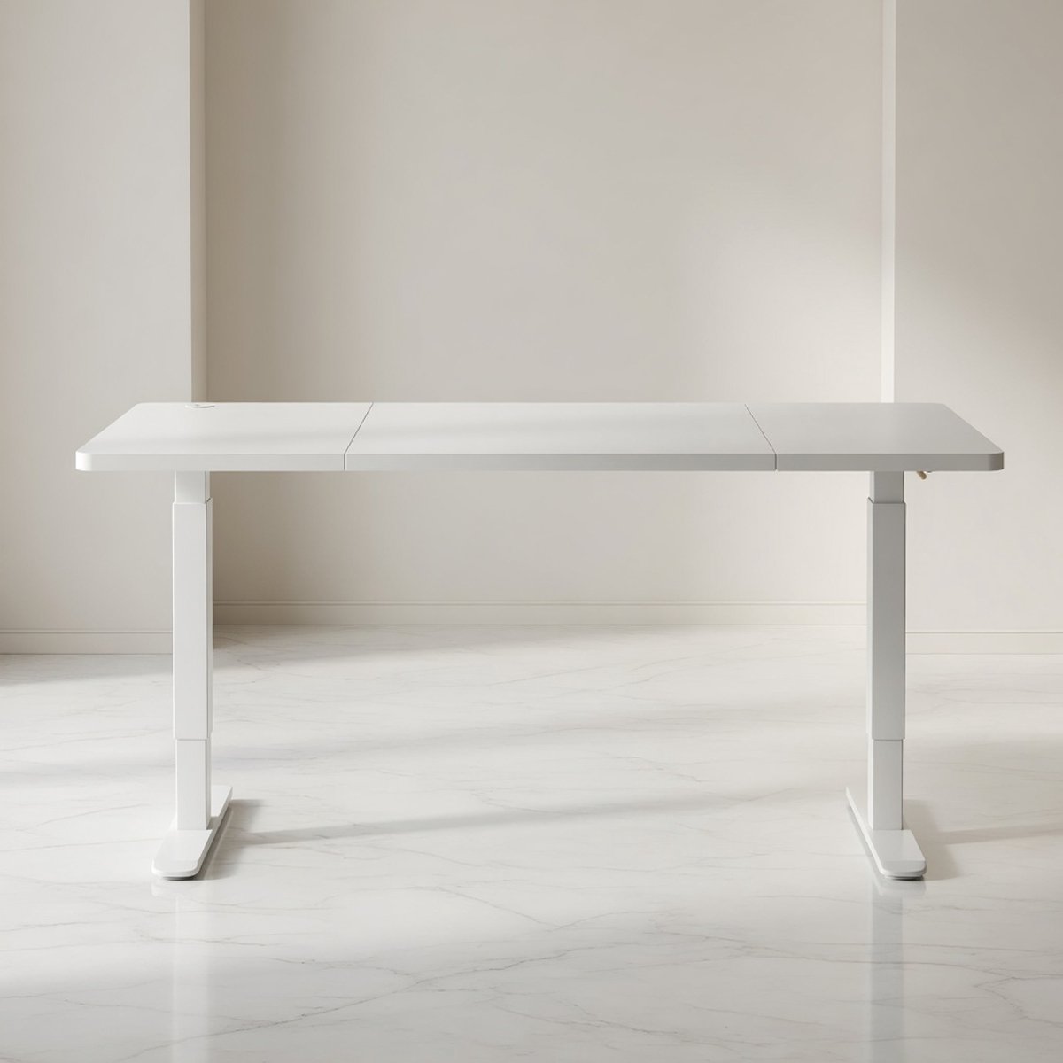 Elektrisch Zit-Sta Bureau 200x80 cm met Geheugenfunctie en Kabelbeheer – In Hoogte Verstelbaar Bureau Wit – Ergonomisch Thuiswerk Bureau – Mobili Bella