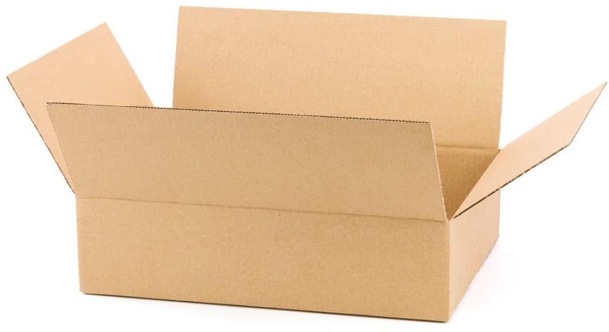 Kartonnen Dozen - Verhuisdozen Opslagdozen - Verzenden Opslag - Versterkt Enkelwandig - 40x30x10 cm - Bruin