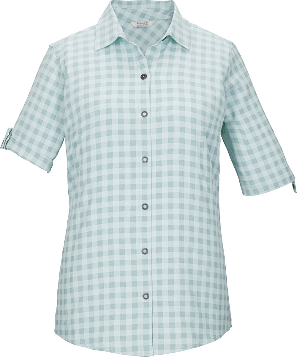 Killtec Kos 59 Women Woven Shirt Blouse met korte mouwen Dames Light Iceblue