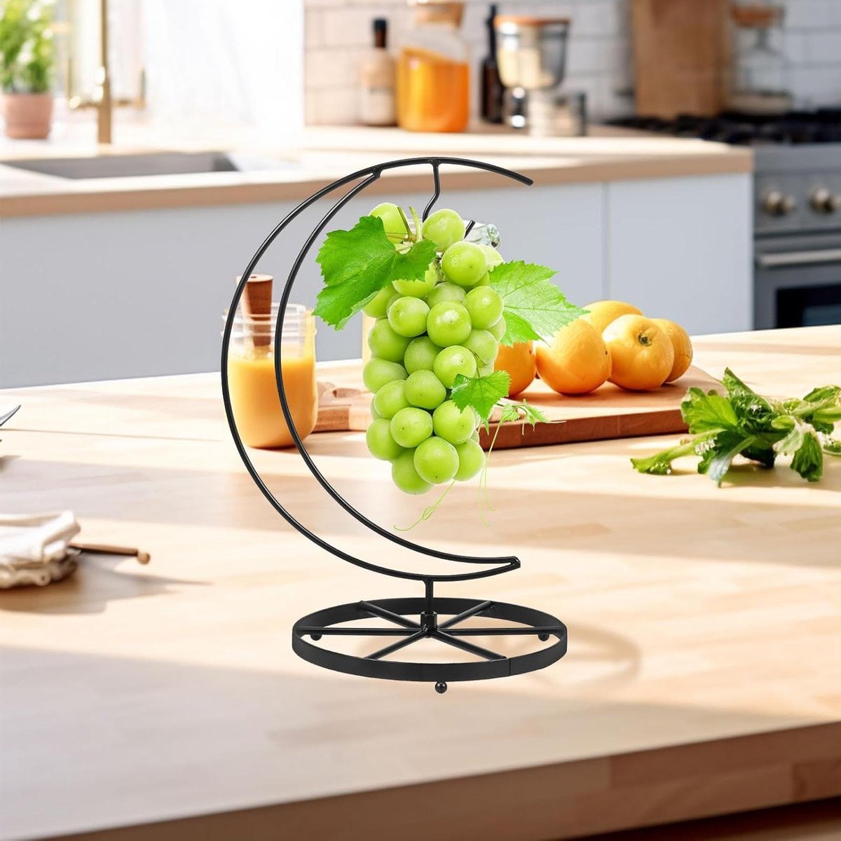Bananenrek - Fruit houder - Fruit vers houden - Stabiele brede basis - Hoogte 33cm - Zwart