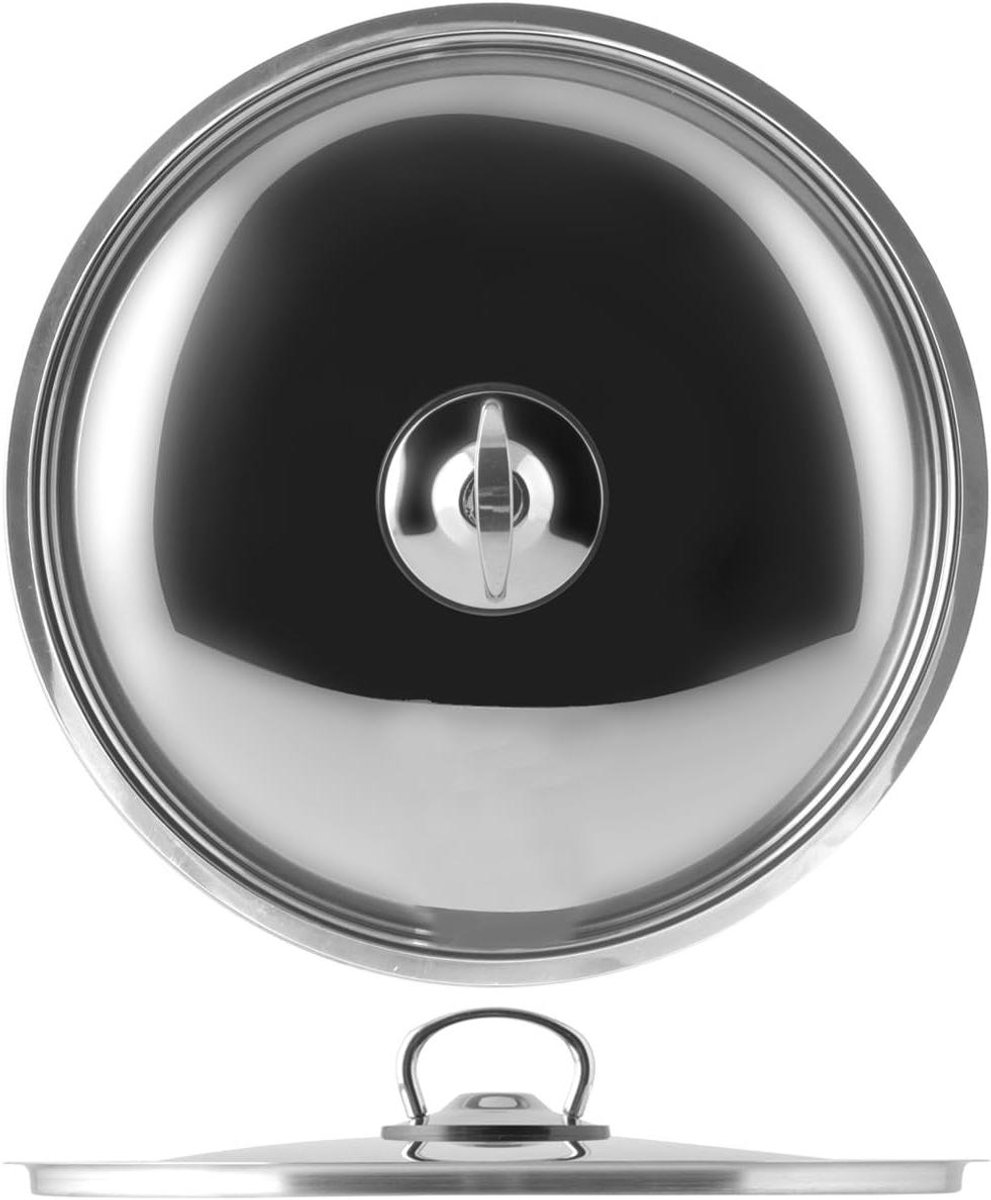 Pan Deksel - Kookgerei Deksel - Koken en Bakken - Roestvrij Staal - 24 cm - Zilver
