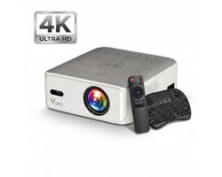 VUBIO Vortex Mini Beamer 4K | ANDROID | WIFI | AI Color Engine | 19200 Lumen | Max 300" | 3D Ready | Automatische Keystone | 2 Ingebouwde Speakers | LED Mini Projector