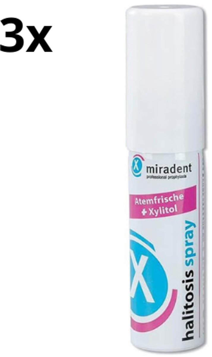 Miradent Mondspray Halitosis - 3 x 15 ml - Voordeelverpakking