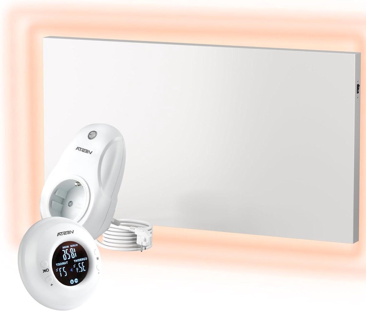 Infrarood Verwarming Paneel - Paneelverwarming Elektrisch - Ruimte Verwarmen - Carbon Crystal Element - 45x90 cm - Wit