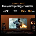 ASUS TUF Gaming monitor met gameafbeelding, 27 inch, QHD, 0.3ms, 165Hz.