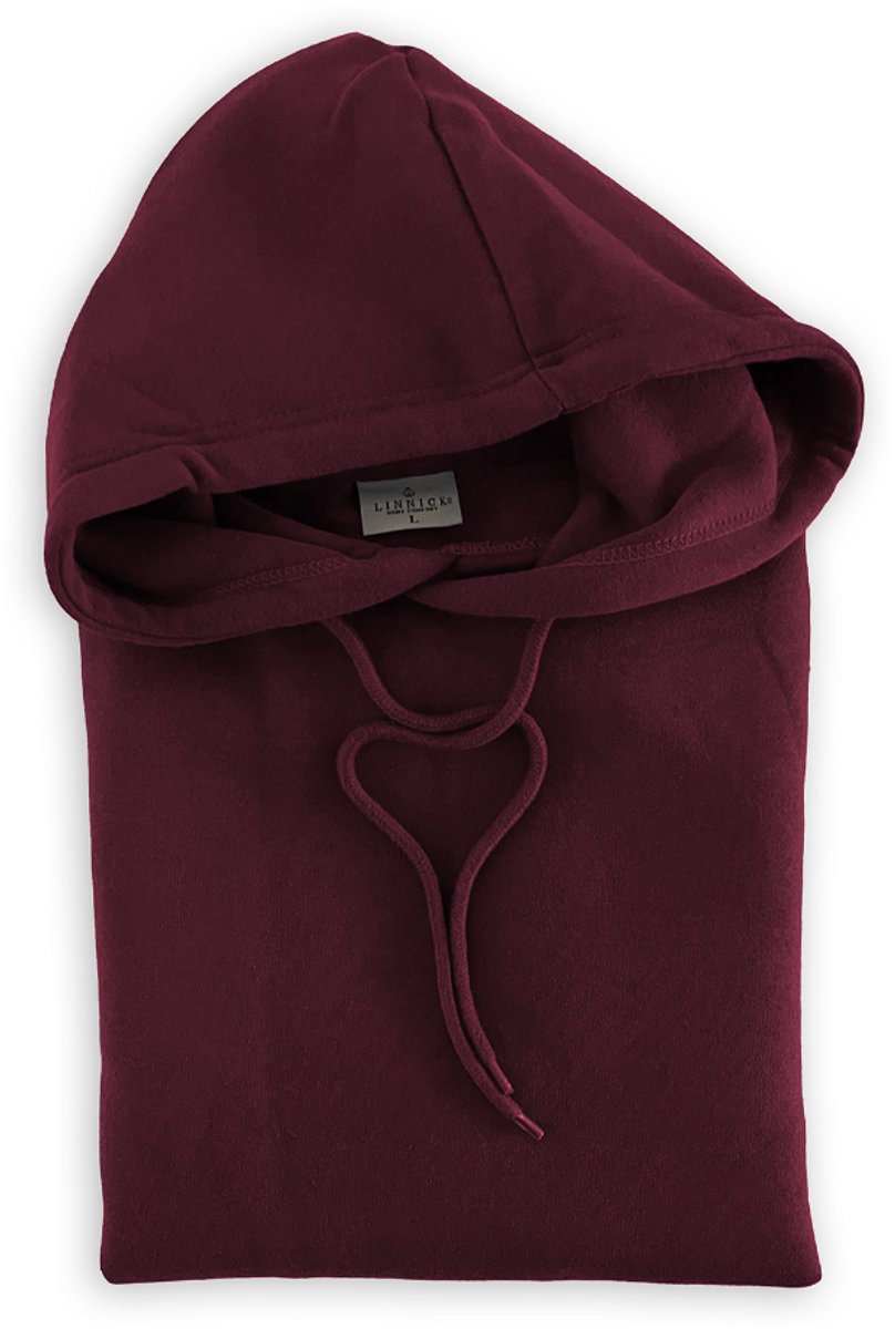 LINNICK Sweater - Hoodie Heren - Hoodie Dames - Trui met Capuchon - Burgundy - Maat 3xl - Truien Dames en Heren