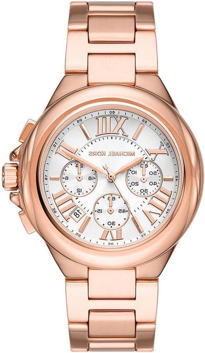 Dameshorloge - Polsaccessoire - Stijlvol Accessorize - Chronograaf Functie - 43mm Kast - Zilverkleurig