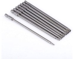 Extra Lange Star Head Bit Set van 8 Stuks met S2 Staal voor Veiligheidschroeven en Precisiewerk
